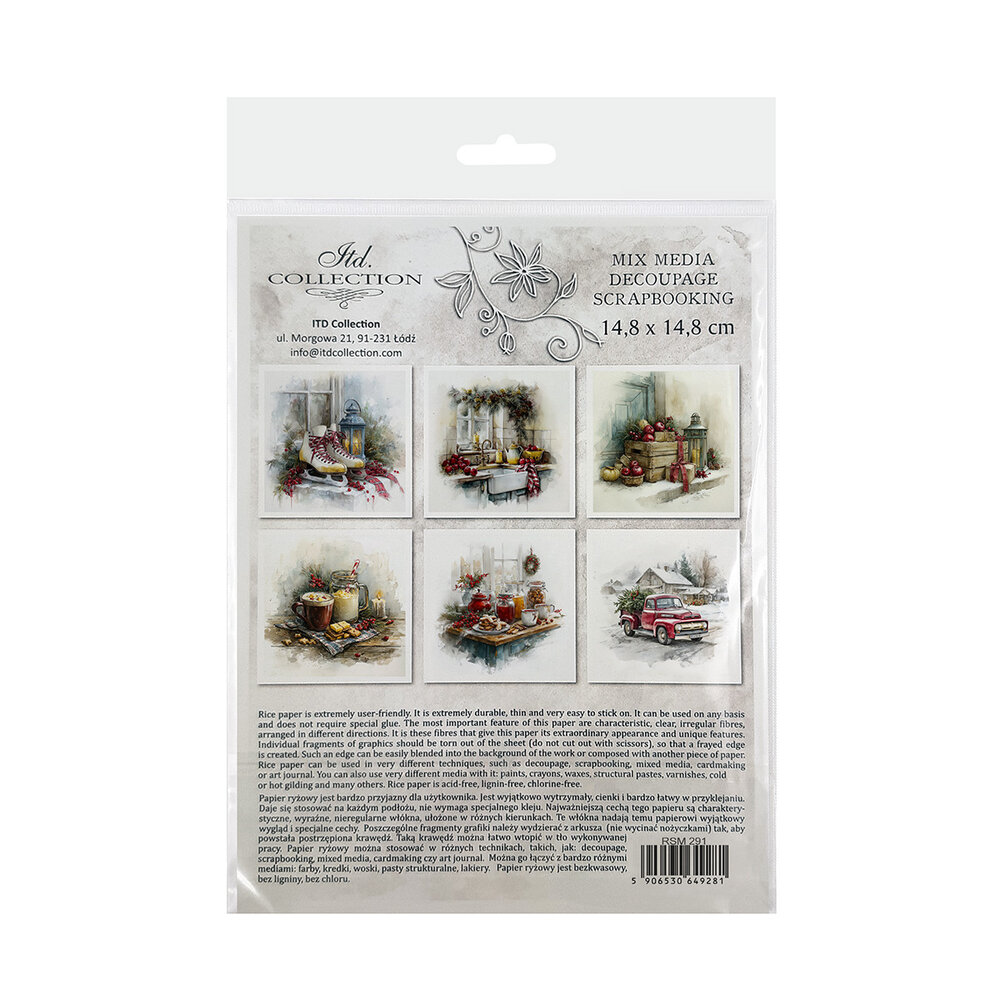 ITD Collection Christmas at Grandma's House 6x6 Inch Rice Paper Set (RSM 291) ITD Collection Christmas at Grandma's House 6x6 Inch Rice Paper Set (RSM 291)