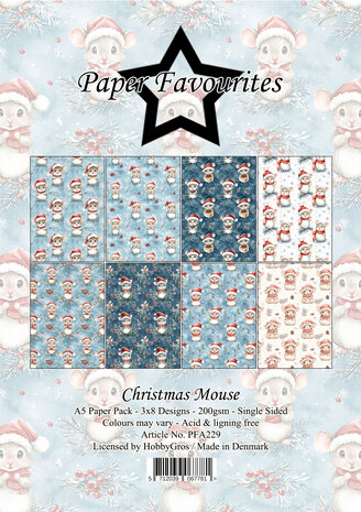 Paper Favourites Christmas Mouse A5 Paper Pack (PFA229) Paper Favourites Christmas Mouse A5 Paper Pack (PFA229)