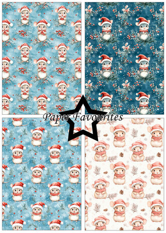 Paper Favourites Christmas Mouse A5 Paper Pack (PFA229) Paper Favourites Christmas Mouse A5 Paper Pack (PFA229)