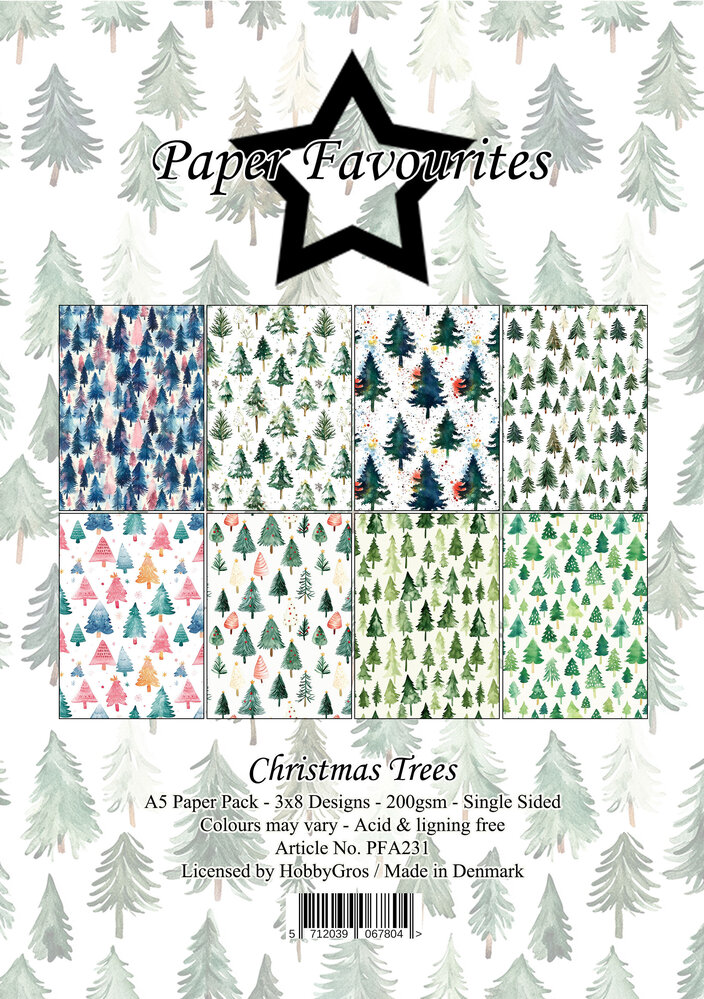 Paper Favourites Christmas Trees A5 Paper Pack (PFA231) Paper Favourites Christmas Trees A5 Paper Pack (PFA231)