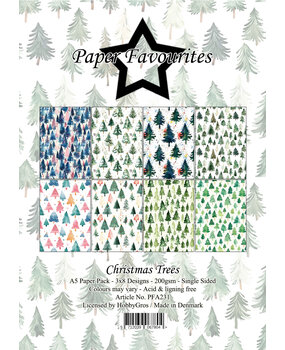 Paper Favourites Christmas Trees A5 Paper Pack (PFA231) Paper Favourites Christmas Trees A5 Paper Pack (PFA231)