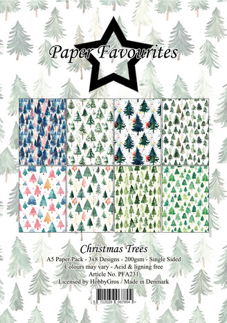 Paper Favourites Christmas Trees A5 Paper Pack (PFA231) Paper Favourites Christmas Trees A5 Paper Pack (PFA231)