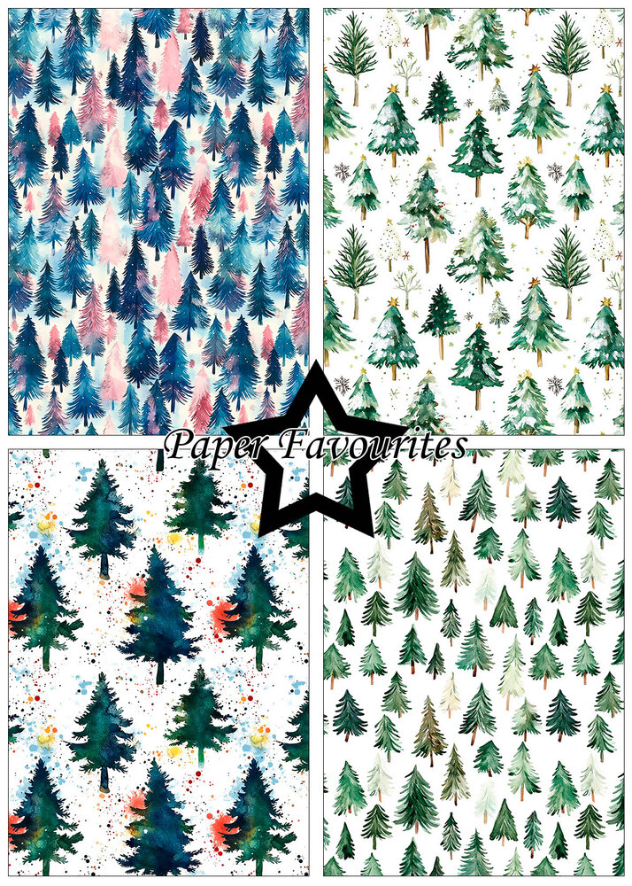 Paper Favourites Christmas Trees A5 Paper Pack (PFA231) Paper Favourites Christmas Trees A5 Paper Pack (PFA231)