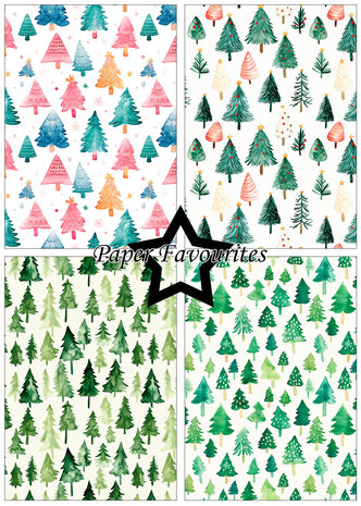 Paper Favourites Christmas Trees A5 Paper Pack (PFA231) Paper Favourites Christmas Trees A5 Paper Pack (PFA231)