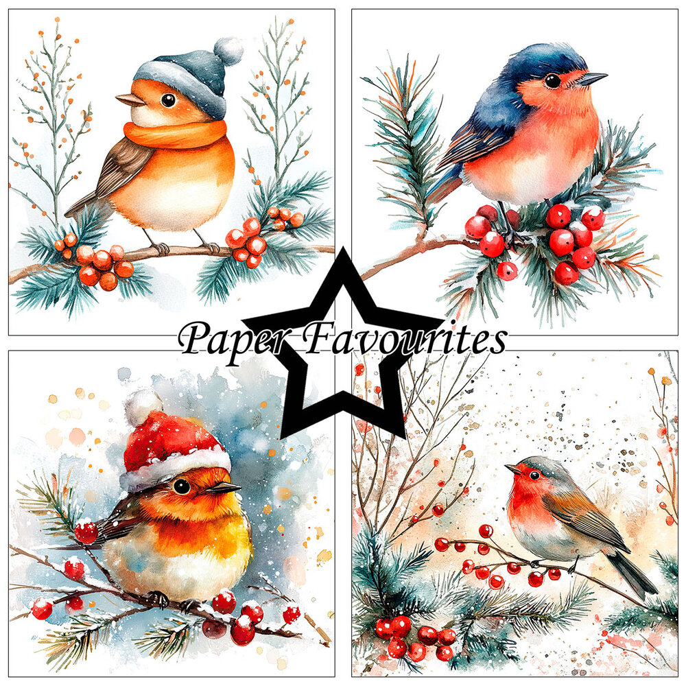 Paper Favourites Christmas Birds 6x6 Inch Paper Pack (PF588) Paper Favourites Christmas Birds 6x6 Inch Paper Pack (PF588)
