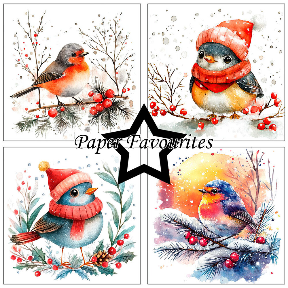 Paper Favourites Christmas Birds 6x6 Inch Paper Pack (PF588) Paper Favourites Christmas Birds 6x6 Inch Paper Pack (PF588)