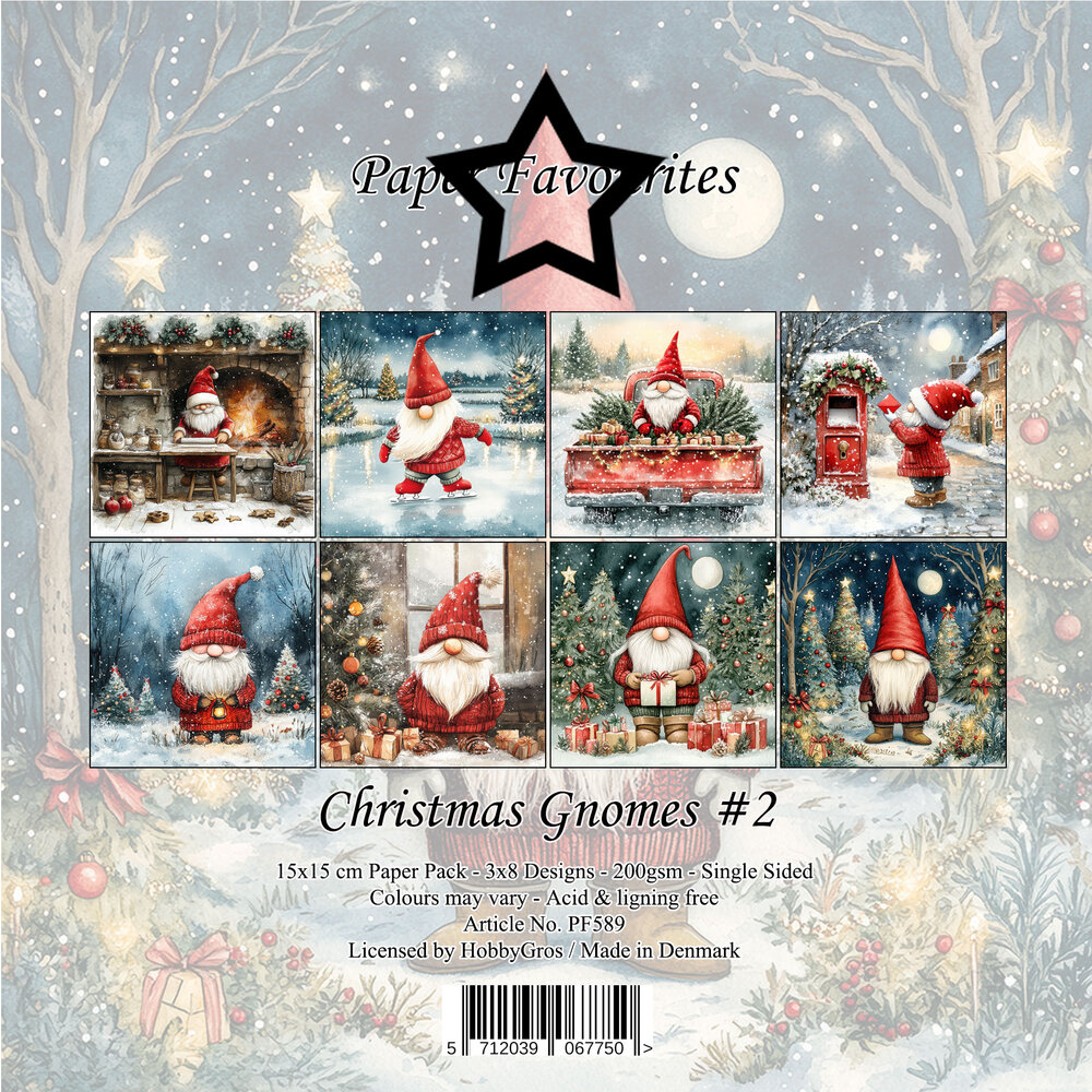 Paper Favourites Christmas Gnomes #2 6x6 Inch Paper Pack (PF589) Paper Favourites Christmas Gnomes #2 6x6 Inch Paper Pack (PF589)