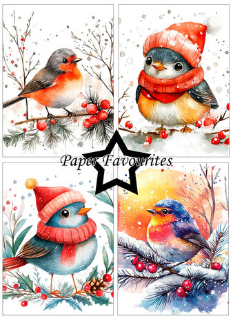 Paper Favourites Christmas Birds A6 Paper Pad (PFA629) Paper Favourites Christmas Birds A6 Paper Pad (PFA629)