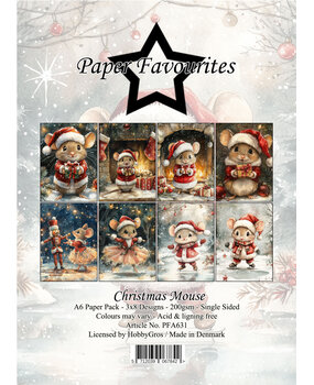 Paper Favourites Christmas Mouse A6 Paper Pad (PFA631) Paper Favourites Christmas Mouse A6 Paper Pad (PFA631)