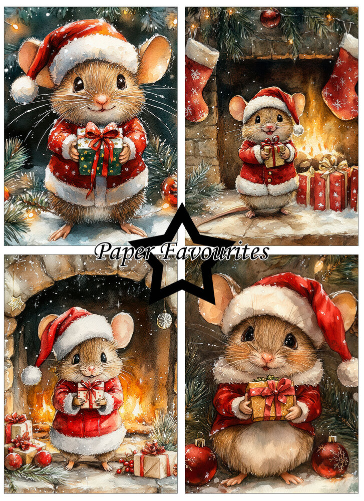 Paper Favourites Christmas Mouse A6 Paper Pad (PFA631) Paper Favourites Christmas Mouse A6 Paper Pad (PFA631)