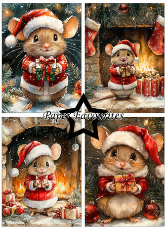 Paper Favourites Christmas Mouse A6 Paper Pad (PFA631) Paper Favourites Christmas Mouse A6 Paper Pad (PFA631)