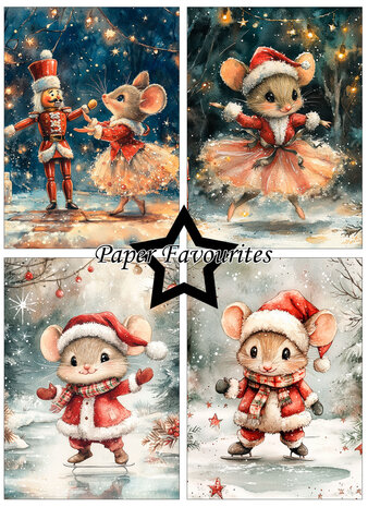 Paper Favourites Christmas Mouse A6 Paper Pad (PFA631) Paper Favourites Christmas Mouse A6 Paper Pad (PFA631)