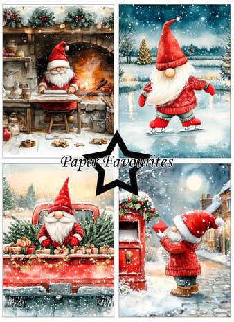 Paper Favourites Christmas Gnomes #2 A6 Paper Pad (PFA630)