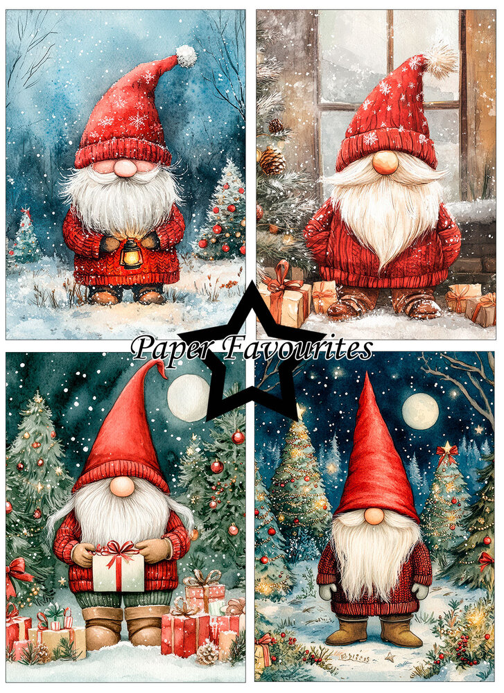 Paper Favourites Christmas Gnomes #2 A6 Paper Pad (PFA630)