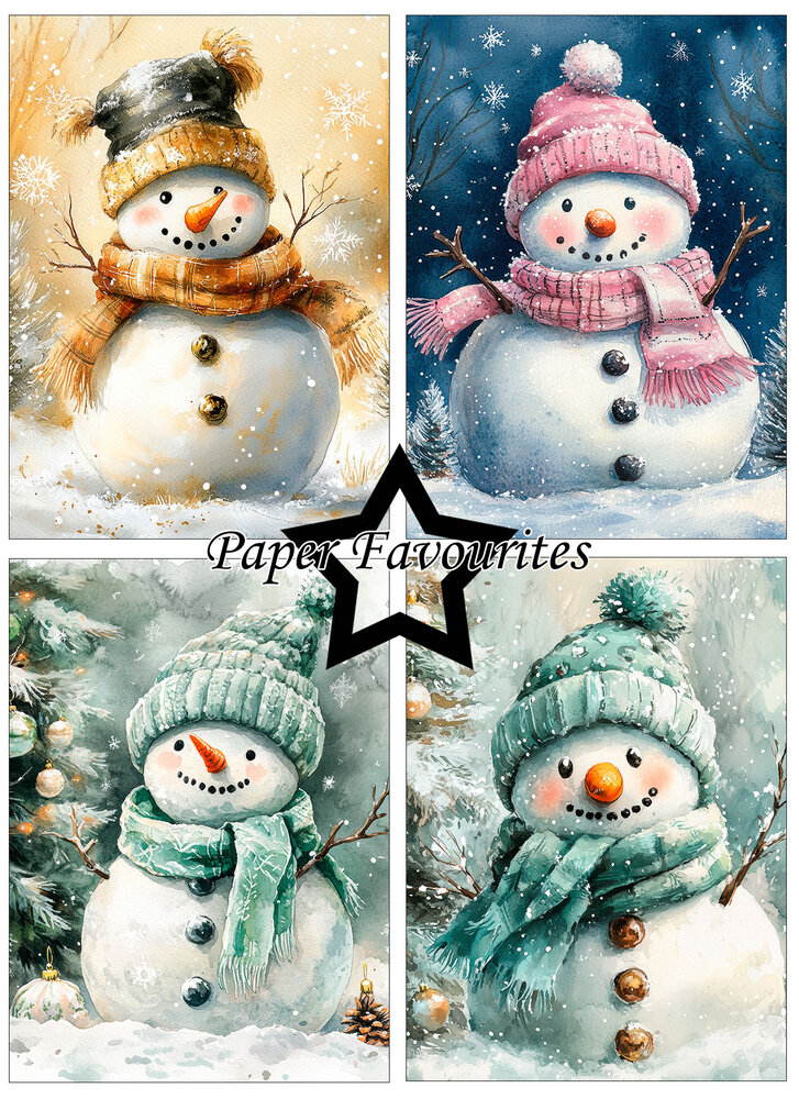 Paper Favourites Christmas Snowman A6 Paper Pad (PFA632) Paper Favourites Christmas Snowman A6 Paper Pad (PFA632)