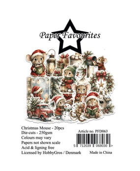 Paper Favourites Die-Cuts Christmas Mouse (PFD063) Paper Favourites Die-Cuts Christmas Mouse (PFD063)