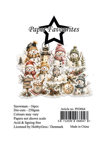 Paper Favourites Die-Cuts Snowman (PFD064) Paper Favourites Die-Cuts Snowman (PFD064)