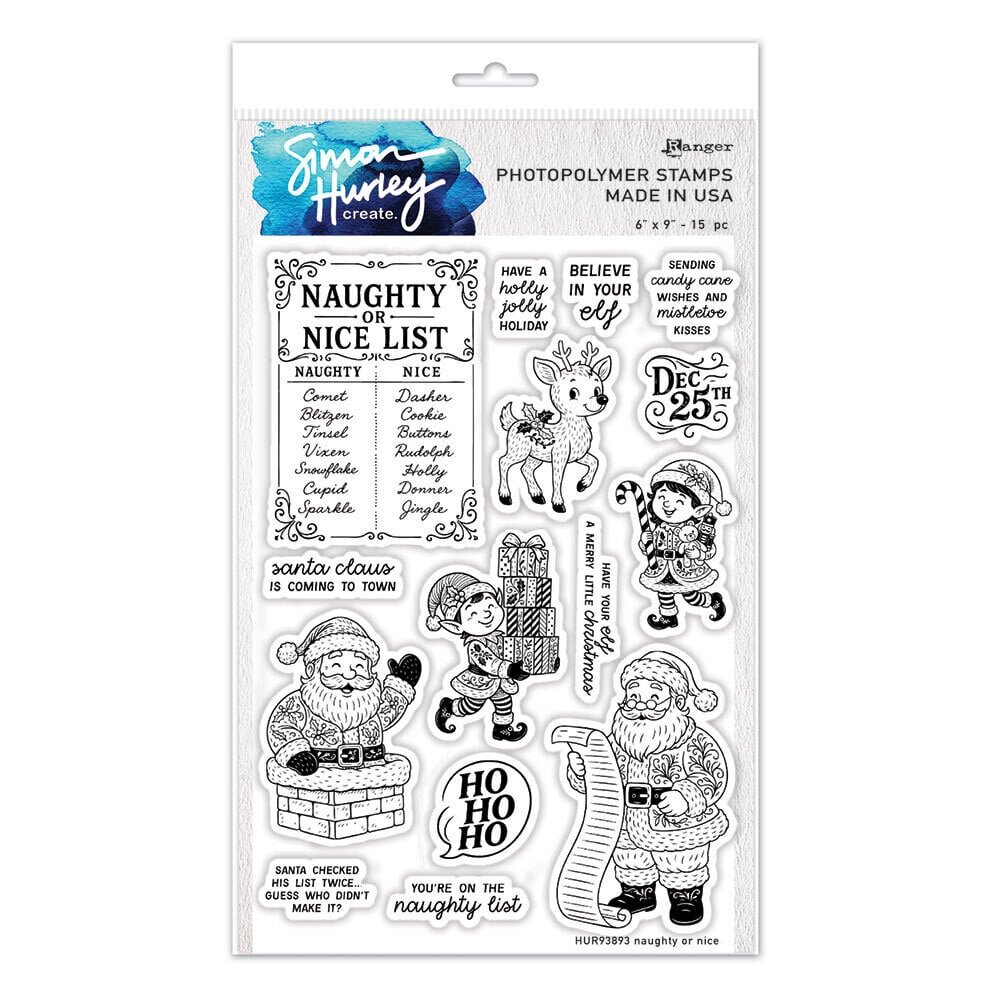 Simon Hurley Create Naughty or Nice Clear Stamps (HUR93893) Simon Hurley Create Naughty or Nice Clear Stamps (HUR93893)