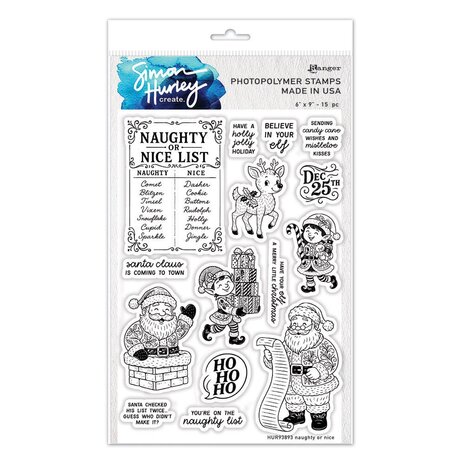 Simon Hurley Create Naughty or Nice Clear Stamps (HUR93893) Simon Hurley Create Naughty or Nice Clear Stamps (HUR93893)