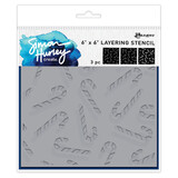 Simon Hurley Create Candy Cane 6x6 Inch Layering Stencils (HUS94319)