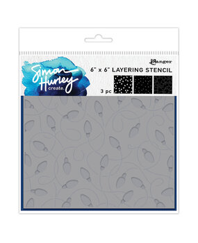 Simon Hurley Create Tangled Lights 6x6 Inch Layering Stencils (HUS94357) Simon Hurley Create Tangled Lights 6x6 Inch Layering Stencils (HUS94357)