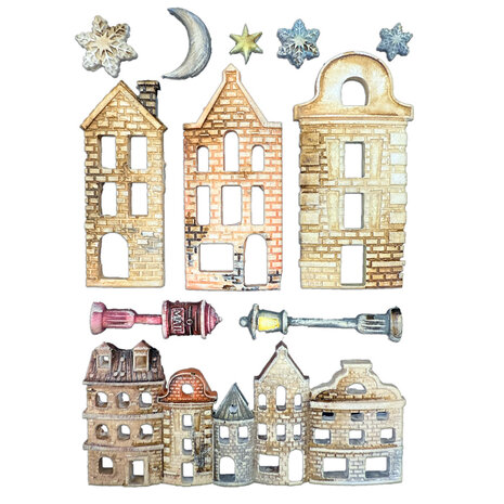 Stamperia A5 Silicon Mould Christmas Village (KACMA616)