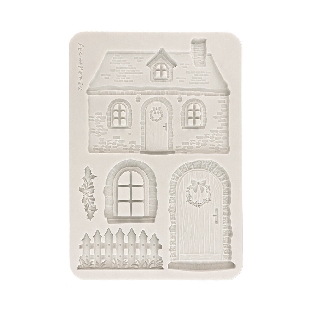 Stamperia A5 Silicon Mould Christmas Cottage (KACMA619)