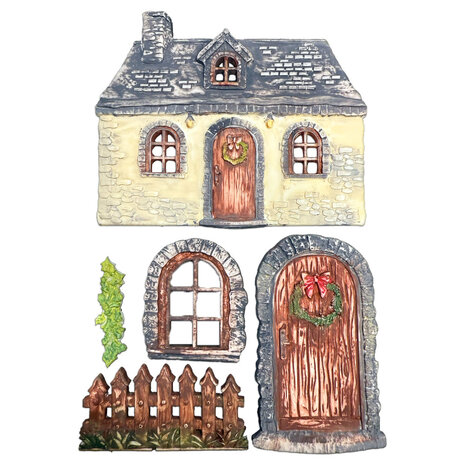 Stamperia A5 Silicon Mould Christmas Cottage (KACMA619)