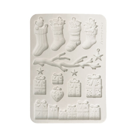 Stamperia A5 Silicon Mould Christmas Socks and Presents (KACMA620)