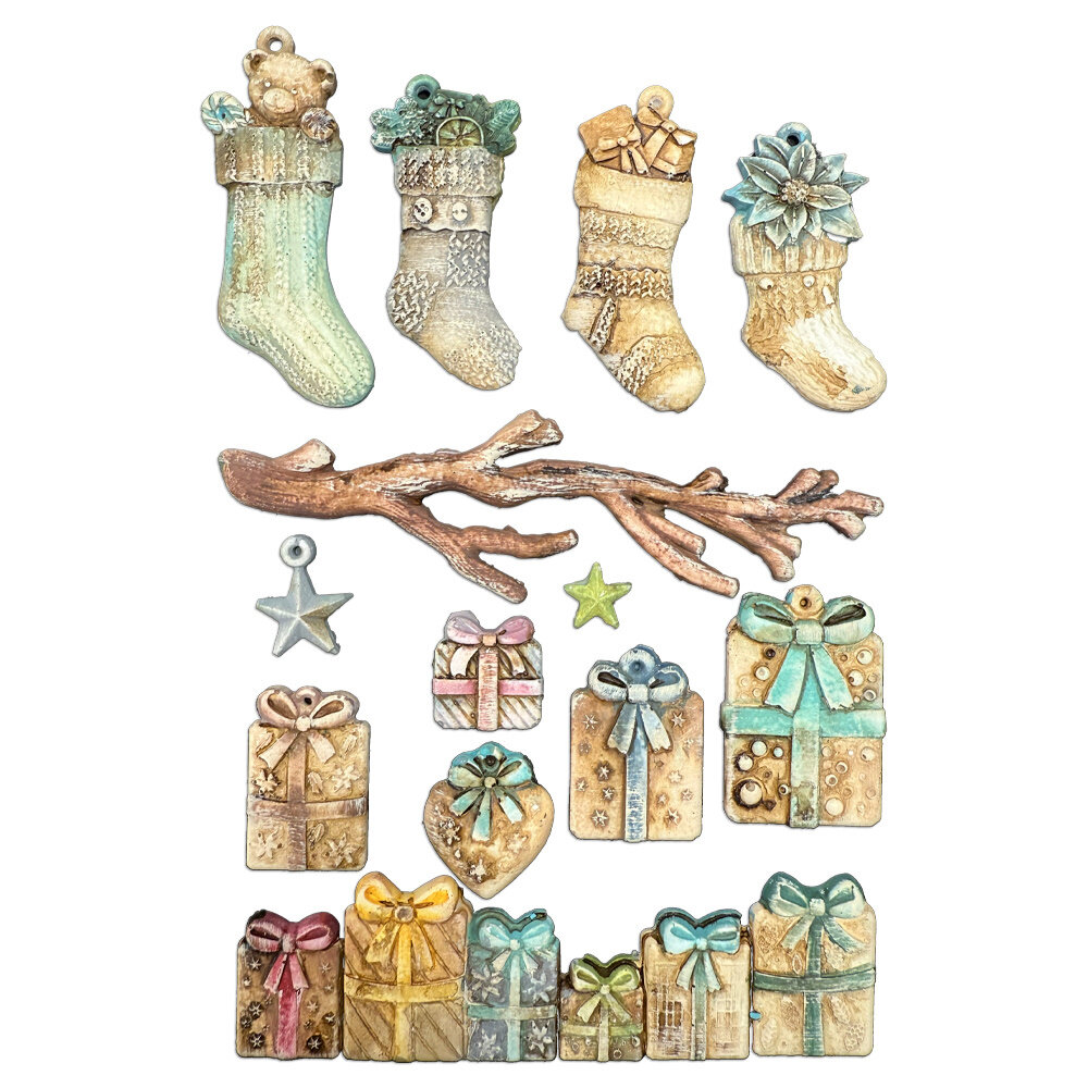 Stamperia A5 Silicon Mould Christmas Socks and Presents (KACMA620)