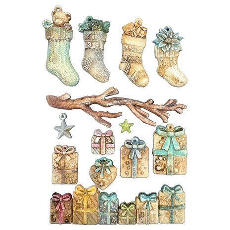 Stamperia A5 Silicon Mould Christmas Socks and Presents (KACMA620)