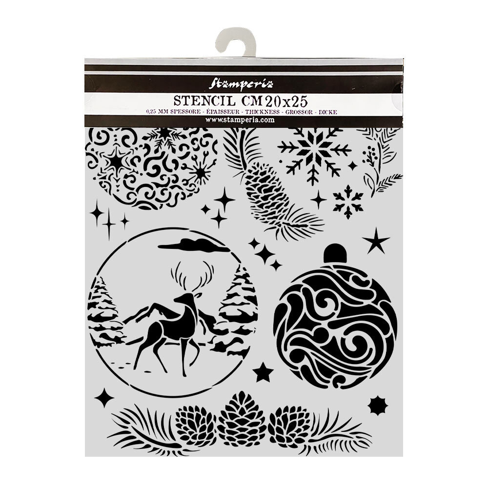 Stamperia Thick Stencils 20x25cm Christmas Balls (KSTD215) Stamperia Thick Stencils 20x25cm Christmas Balls (KSTD215)