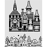 Stamperia Thick Stencils 20x25cm Christmas House (KSTD216) Stamperia Thick Stencils 20x25cm Christmas House (KSTD216)
