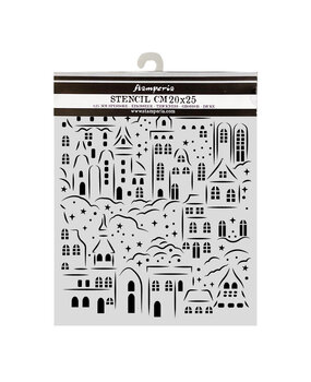 Stamperia Thick Stencils 20x25cm Christmas Village (KSTD217) Stamperia Thick Stencils 20x25cm Christmas Village (KSTD217)