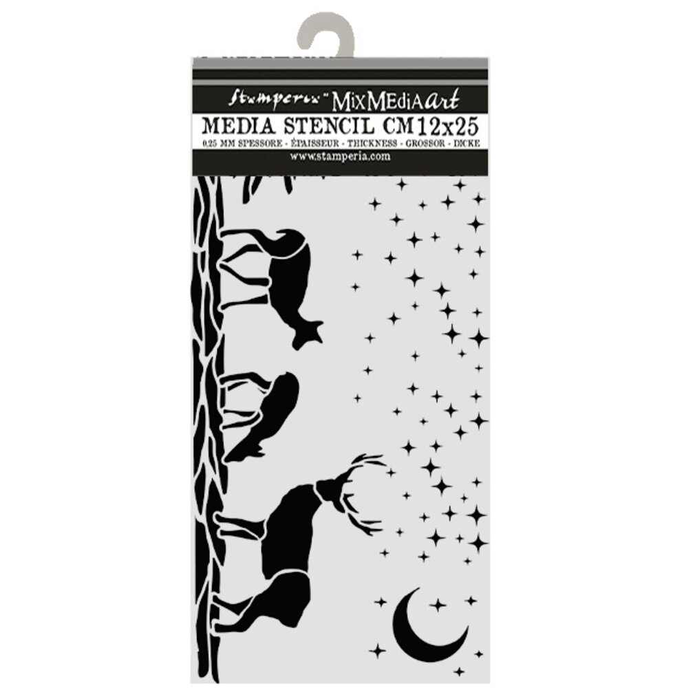 Stamperia Thick Stencils 12x25cm Christmas Deers (KSTDL169) Stamperia Thick Stencils 12x25cm Christmas Deers (KSTDL169)