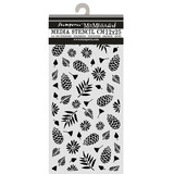 Stamperia Thick Stencils 12x25cm Christmas Pinecones Pattern (KSTDL171)