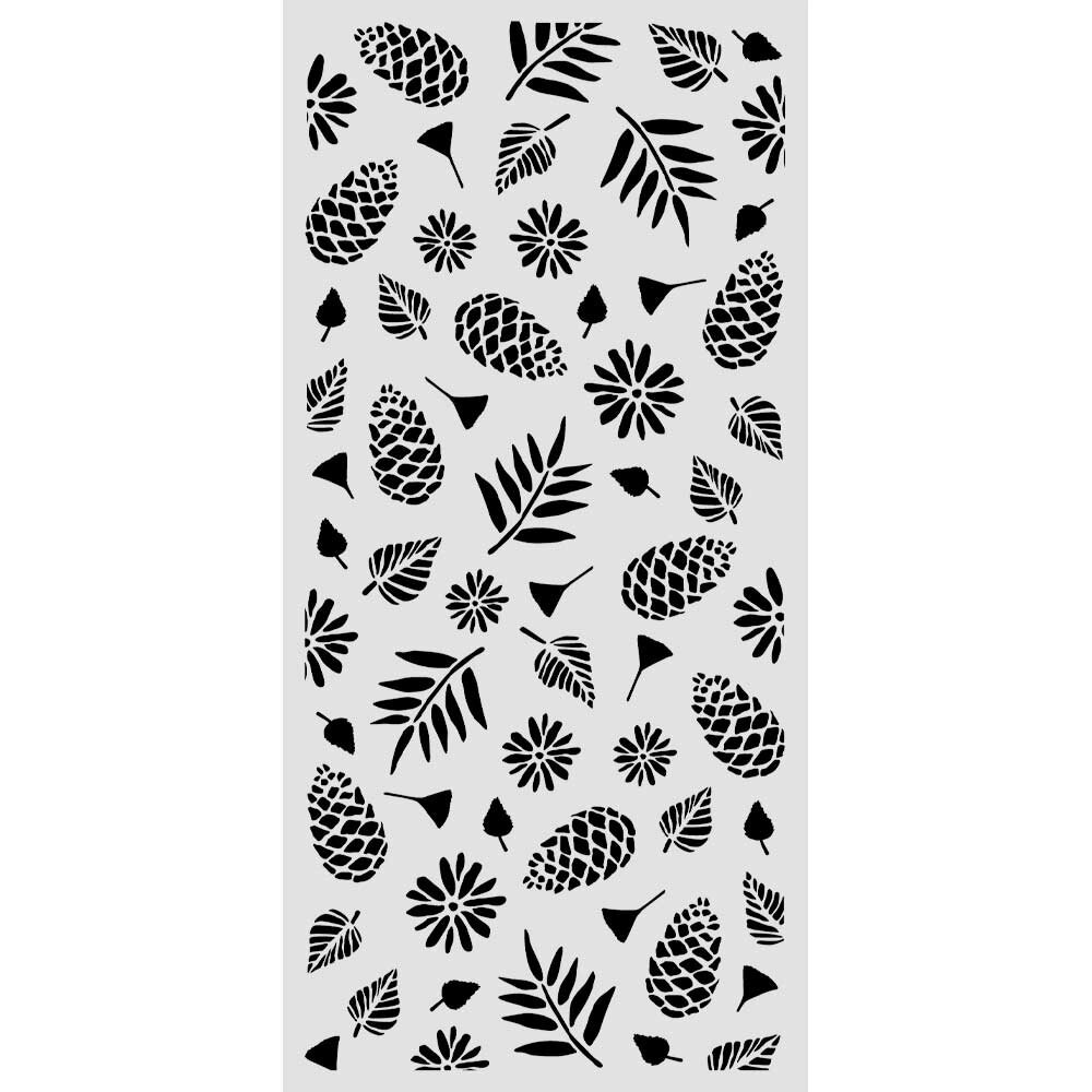 Stamperia Thick Stencils 12x25cm Christmas Pinecones Pattern (KSTDL171)