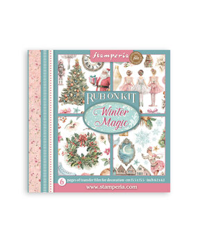 Stamperia Winter Magic 6x6 Inch Rub-On Assortment (DFLRBX18)