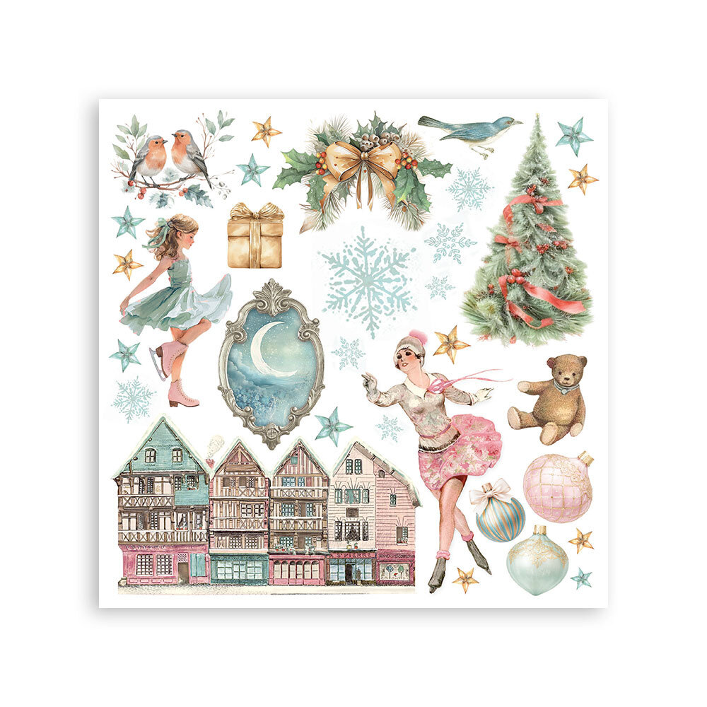 Stamperia Winter Magic 6x6 Inch Rub-On Assortment (DFLRBX18)