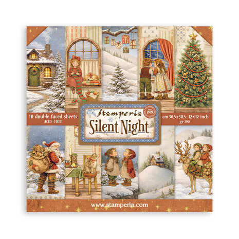 Stamperia Silent Night 12x12 Inch Paper Pack (SBBL192) Stamperia Silent Night 12x12 Inch Paper Pack (SBBL192)