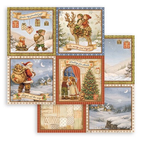 Stamperia Silent Night 8x8 Inch Paper Pack (SBBS148) Stamperia Silent Night 8x8 Inch Paper Pack (SBBS148)