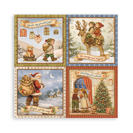 Stamperia Silent Night 8x8 Inch Single Face Paper Pack (SBBSXB28) Stamperia Silent Night 8x8 Inch Single Face Paper Pack (SBBSXB28)