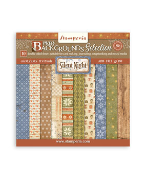 Stamperia Silent Night Maxi Background 12x12 Inch Paper Pack (SBBL193) Stamperia Silent Night Maxi Background 12x12 Inch Paper Pack (SBBL193)