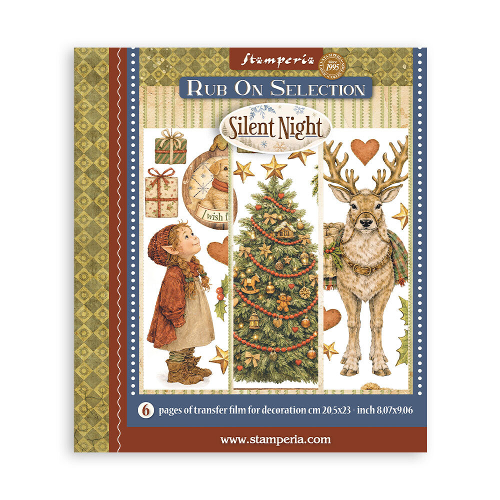 Stamperia Silent Night 8x8 Inch Rub-On Assortment (DFLRBXG12) Stamperia Silent Night 8x8 Inch Rub-On Assortment (DFLRBXG12)