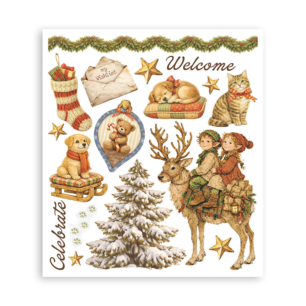 Stamperia Silent Night 8x8 Inch Rub-On Assortment (DFLRBXG12) Stamperia Silent Night 8x8 Inch Rub-On Assortment (DFLRBXG12)