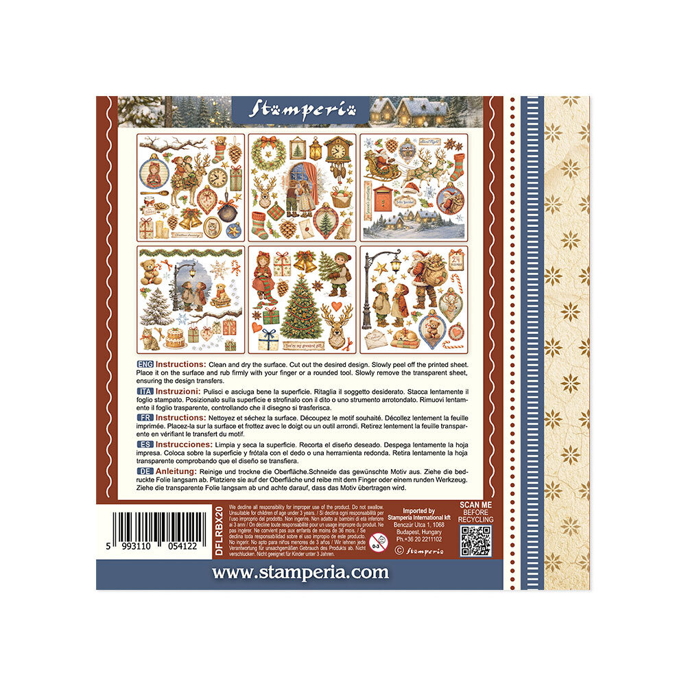 Stamperia Silent Night 6x6 Inch Rub-On Assortment (DFLRBX20) Stamperia Silent Night 6x6 Inch Rub-On Assortment (DFLRBX20)