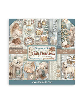 Stamperia White Christmas 12x12 Inch Paper Pack (SBBL190)