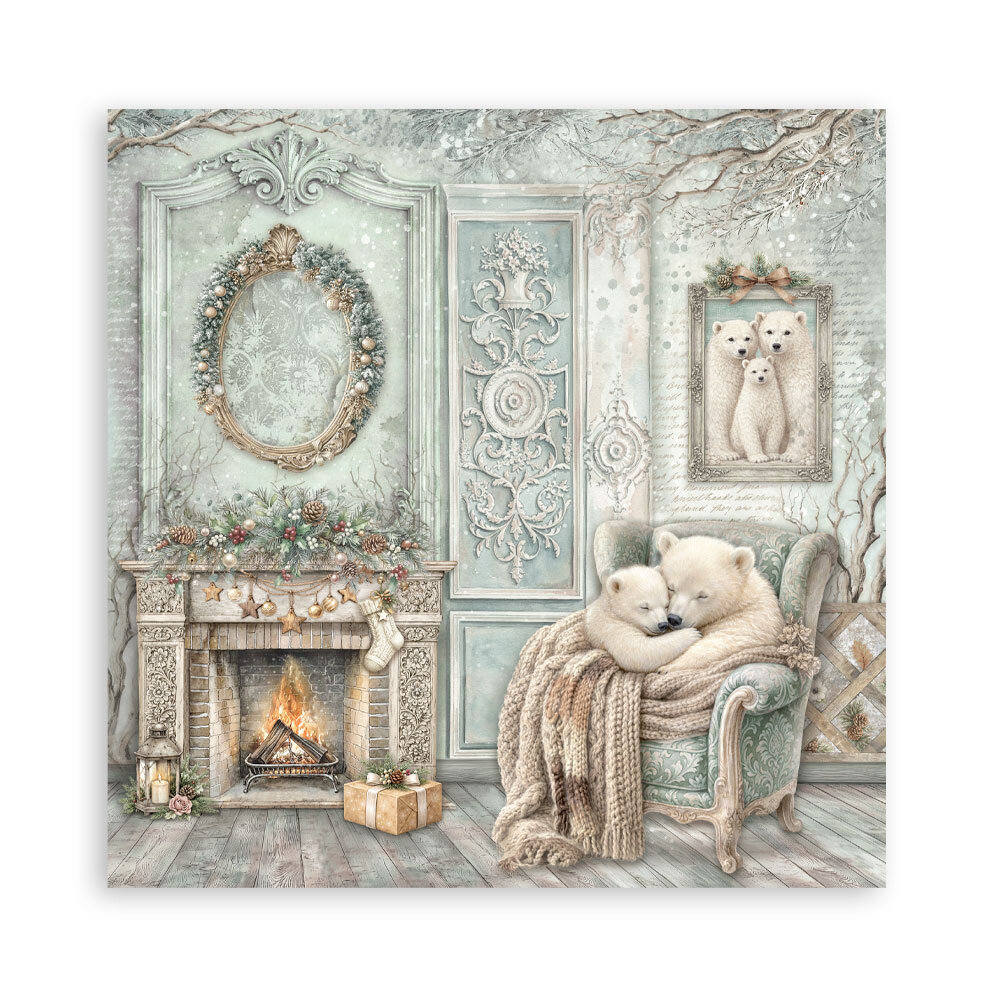 Stamperia White Christmas 12x12 Inch Single Face Paper Pack (SBBXLB39) Stamperia White Christmas 12x12 Inch Single Face Paper Pack (SBBXLB39)