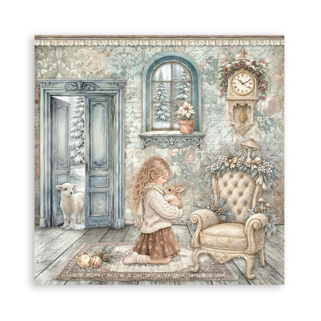 Stamperia White Christmas 8x8 Inch Single Face Paper Pack (SBBSXB27) Stamperia White Christmas 8x8 Inch Single Face Paper Pack (SBBSXB27)