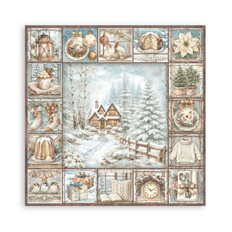 Stamperia White Christmas 8x8 Inch Single Face Paper Pack (SBBSXB27) Stamperia White Christmas 8x8 Inch Single Face Paper Pack (SBBSXB27)